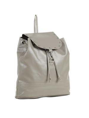 grey leatherette (pu) fashion backpack - 15737518 - Standard Image - 4