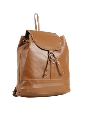 brown leatherette (pu) fashion backpack - 15737519 - Standard Image - 4