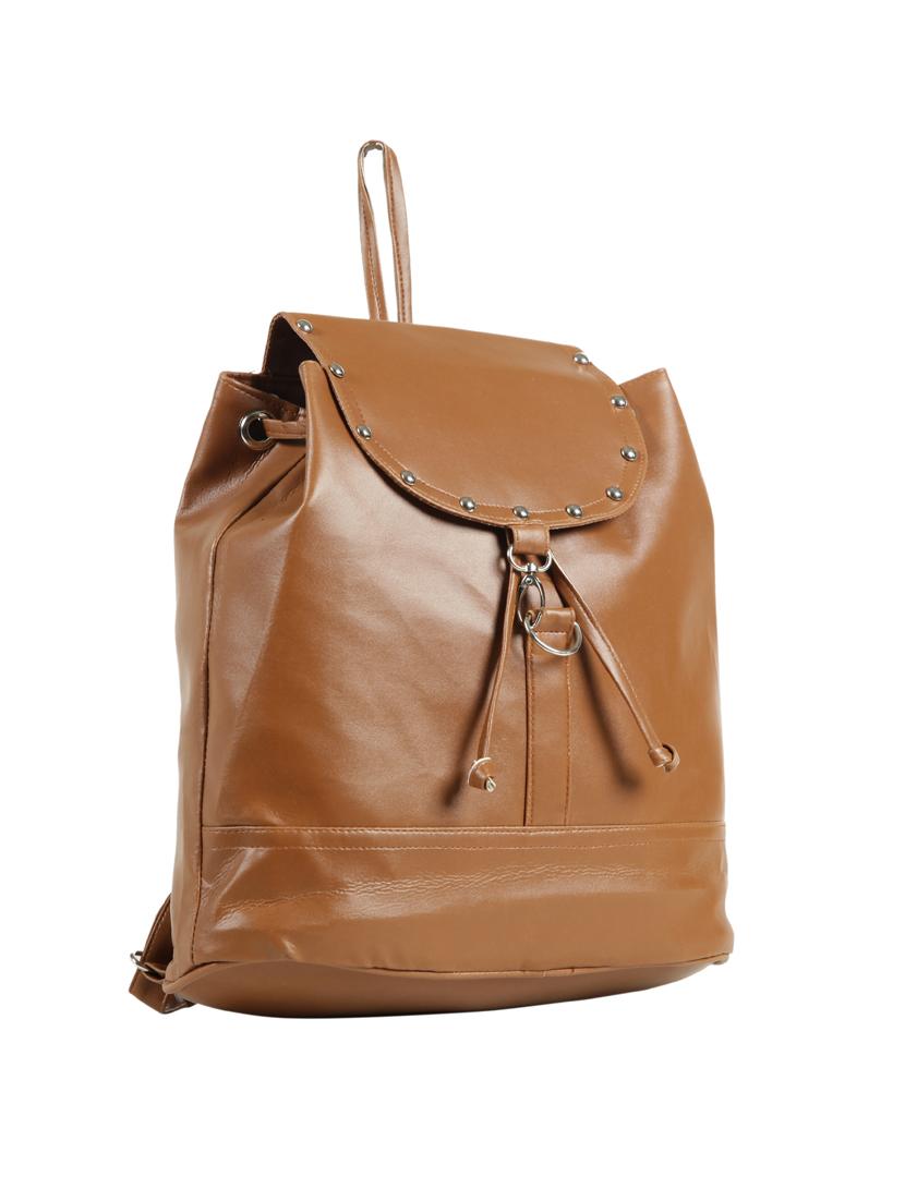 brown leatherette (pu) fashion backpack - 15737519 - Zoom Image - 4