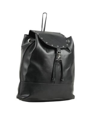 black leatherette (pu) fashion backpack - 15737522 - Standard Image - 4