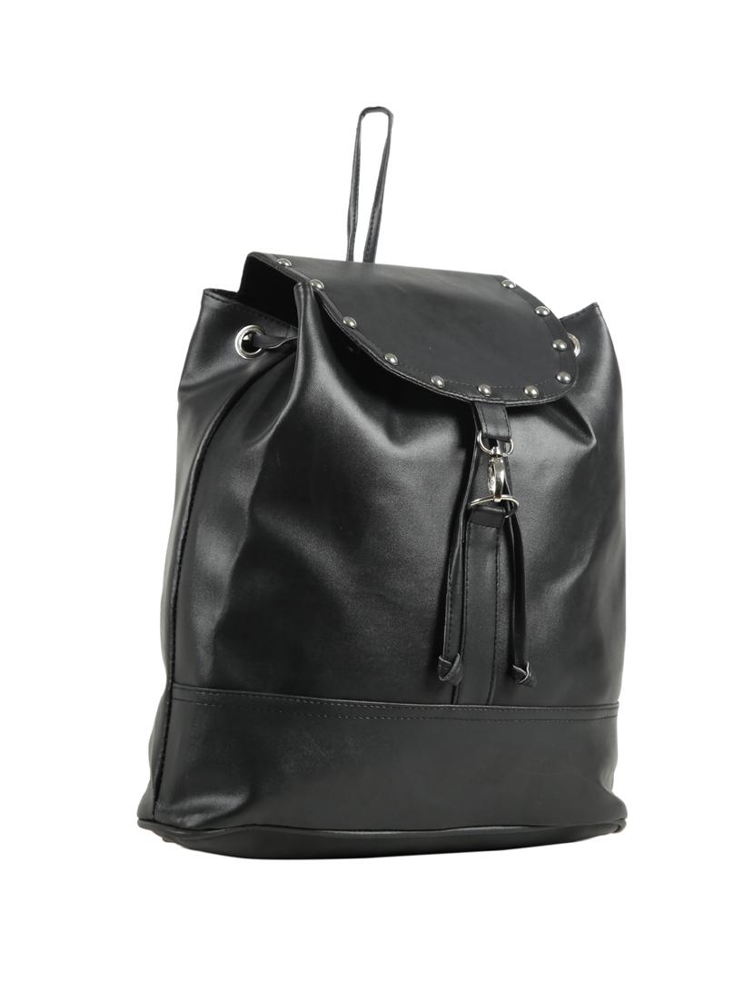 black leatherette (pu) fashion backpack - 15737522 - Zoom Image - 4
