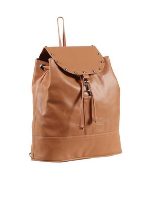 tan leatherette (pu) fashion backpack - 15737524 - Standard Image - 4