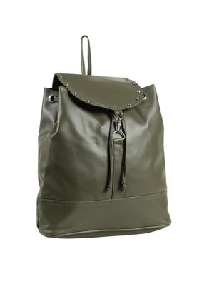 green leatherette (pu) fashion backpack - 15737525 - Standard Image - 4