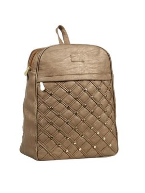 brown leatherette (pu) fashion backpack - 15737526 - Standard Image - 4