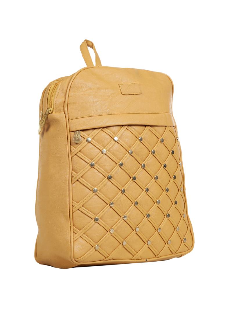 yellow leatherette (pu) fashion backpack - 15737528 - Zoom Image - 4