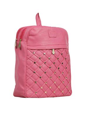 pink leatherette (pu) fashion backpack - 15737529 - Standard Image - 4
