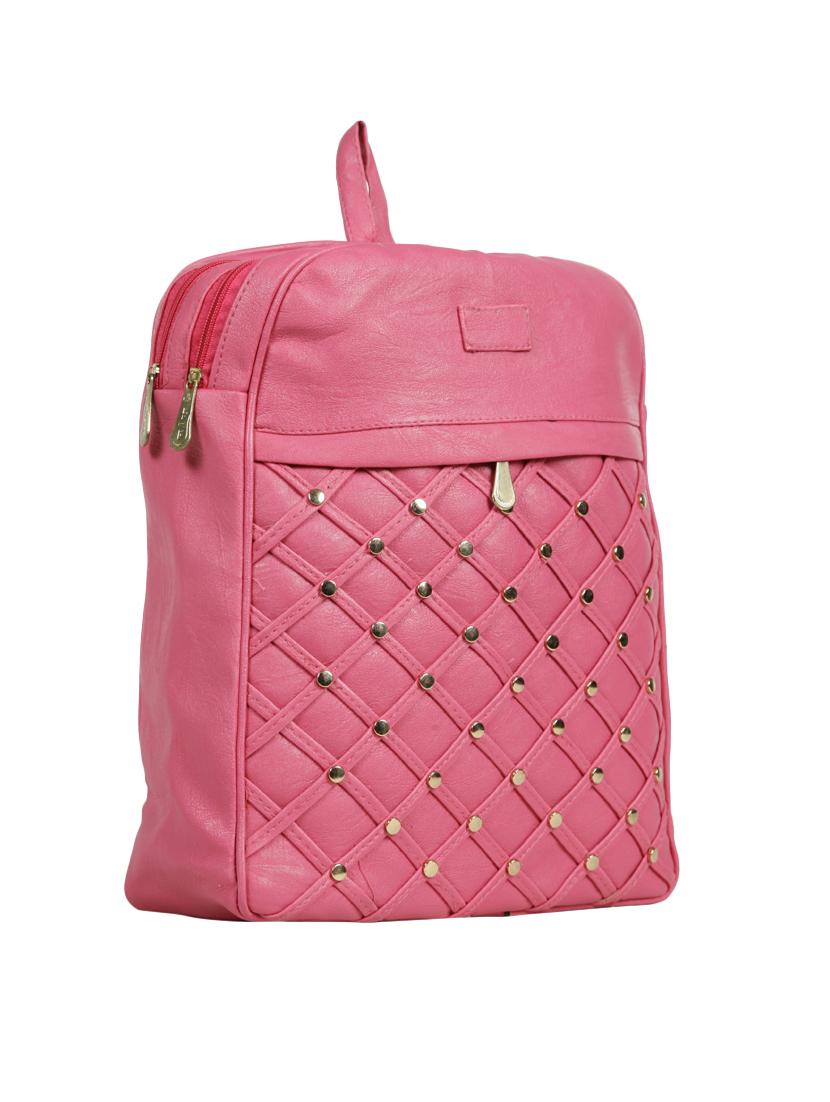 pink leatherette (pu) fashion backpack - 15737529 - Zoom Image - 4