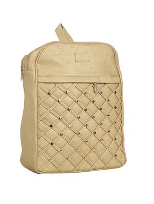 beige leatherette (pu) fashion backpack - 15737530 - Standard Image - 4