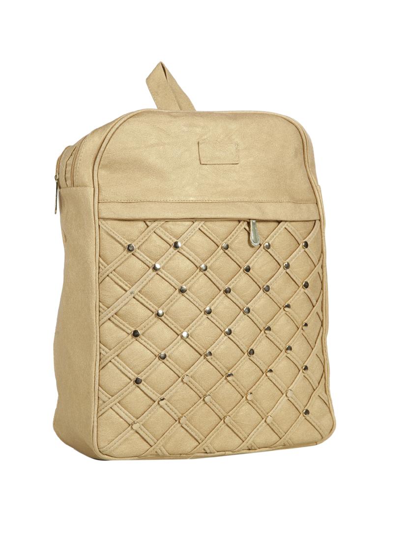 beige leatherette (pu) fashion backpack - 15737530 - Zoom Image - 4