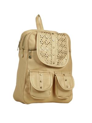 beige leatherette (pu) fashion backpack - 15737531 - Standard Image - 4