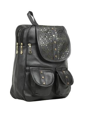 black leatherette (pu) fashion backpack - 15737532 - Standard Image - 4