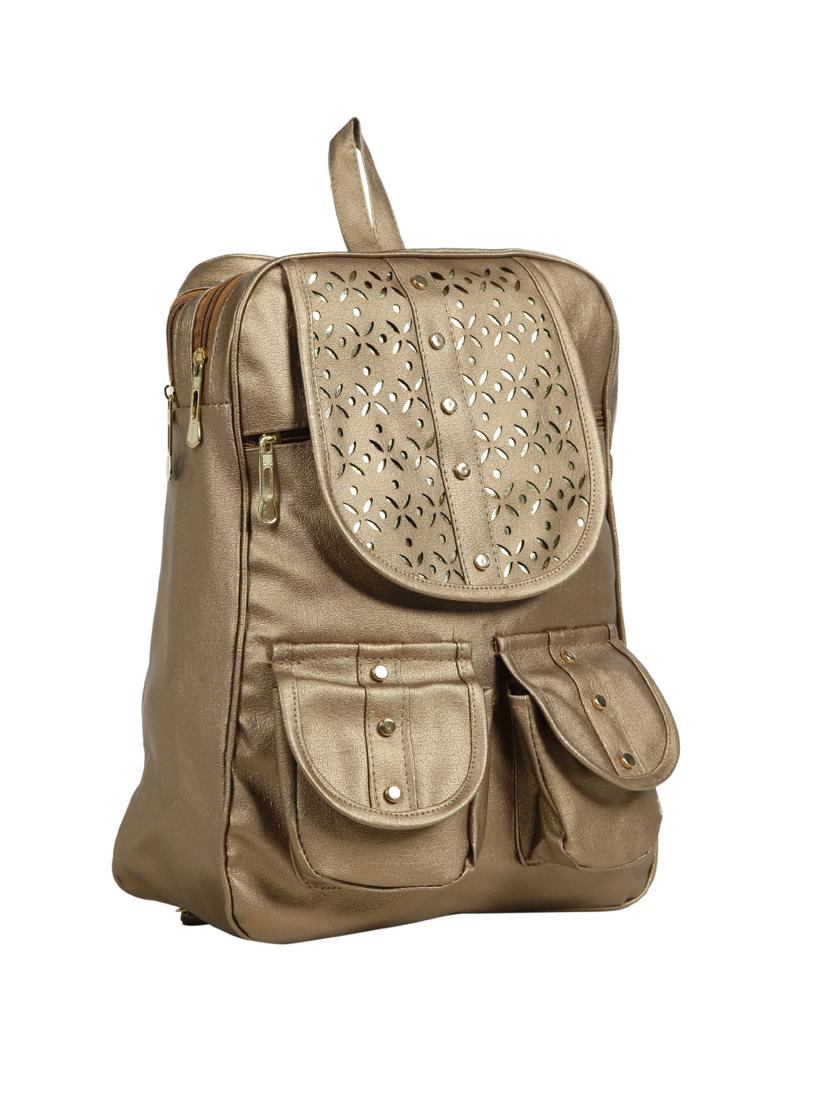 brown leatherette (pu) fashion backpack - 15737534 - Zoom Image - 4
