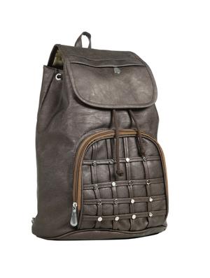 brown leatherette (pu) fashion backpack - 15737536 - Standard Image - 4