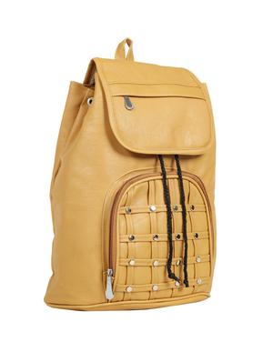 yellow leatherette (pu) fashion backpack - 15737540 - Standard Image - 4