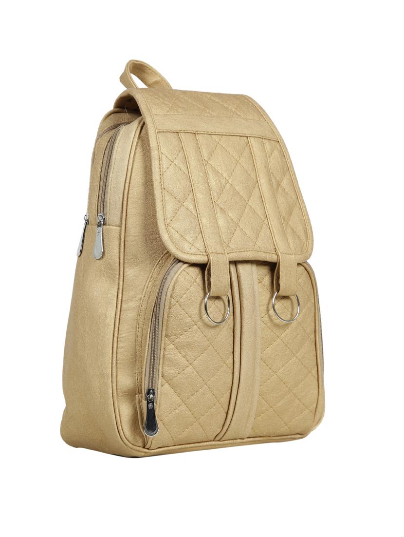 beige leatherette (pu) fashion backpack - 15737541 - Zoom Image - 4