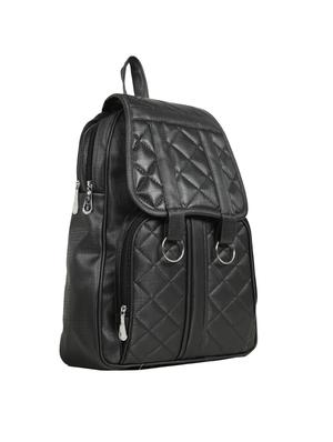 black leatherette (pu) fashion backpack - 15737542 - Standard Image - 4