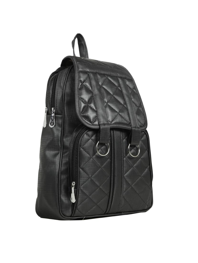 black leatherette (pu) fashion backpack - 15737542 - Zoom Image - 4