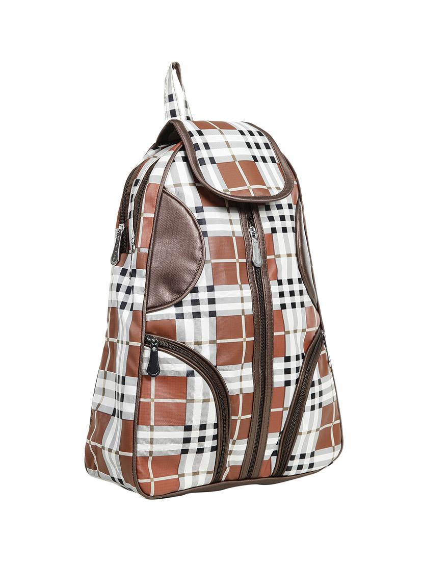 brown leatherette (pu) fashion backpack - 15737547 - Zoom Image - 4