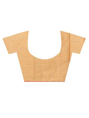 floral chanderi banarasi saree with blouse - 15737557 - Standard Image - 4