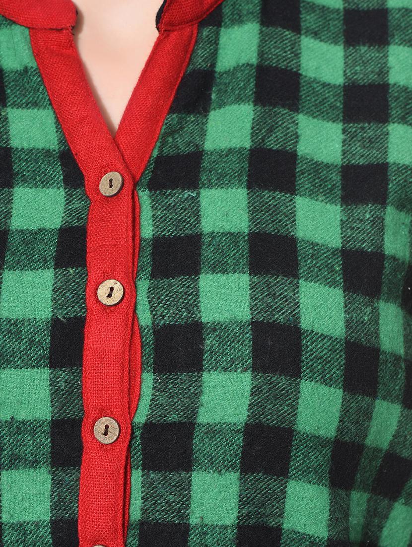 Checkered straight kurta - 15737565 - Zoom Image - 4