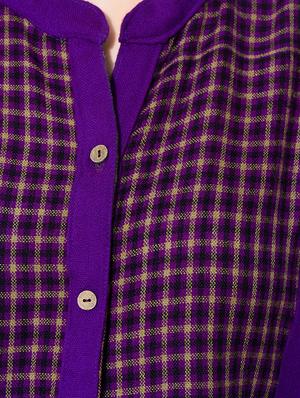 Checkered straight kurta - 15737566 - Standard Image - 4
