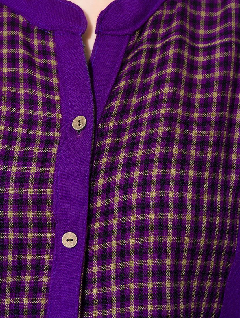 Checkered straight kurta - 15737566 - Zoom Image - 4