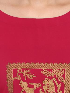 Foil printed kurta with palazzo set - 15737588 - Standard Image - 4