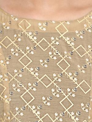 Foil printed layered kurta with palazzo set - 15737589 - Standard Image - 4