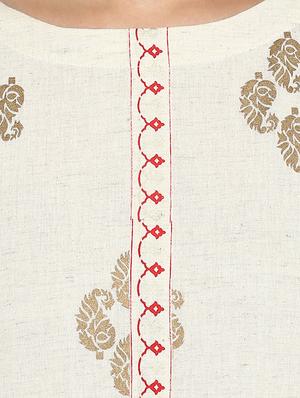 Foil printed kurta palazzo set - 15737590 - Standard Image - 4