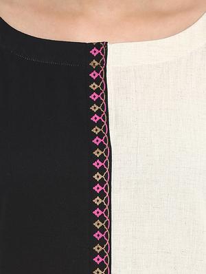 color block kurta with palazzo set - 15737593 - Standard Image - 4