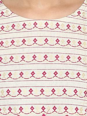 Block printed tassels kurta with palazzo set - 15737597 - Standard Image - 4