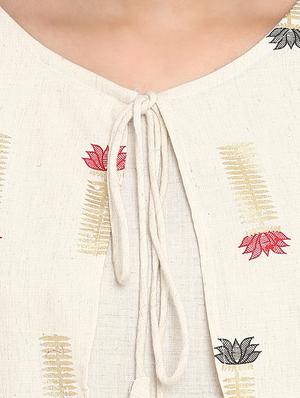 Foil printed kurta palazzo with shrug set - 15737598 - Standard Image - 4