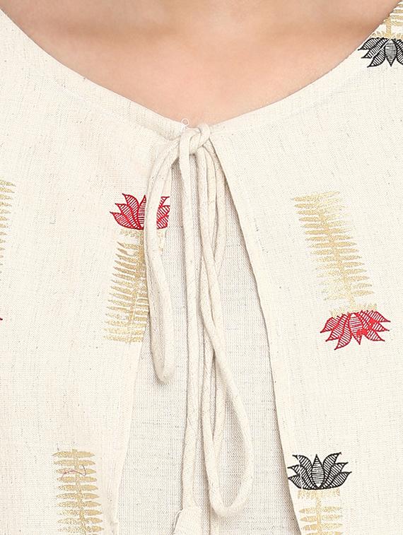 Foil printed kurta palazzo with shrug set - 15737598 - Zoom Image - 4