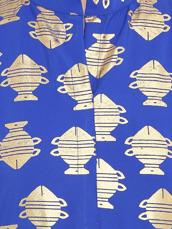 Foil printed kurta with palazzo set - 15737606 - Zoom Image - 4