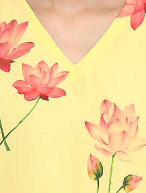 Floral printed kurta with palazzo set - 15737614 - Standard Image - 4