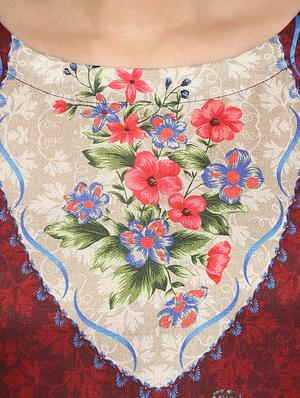 Printed kalidaar kurta with pant set - 15737615 - Standard Image - 4