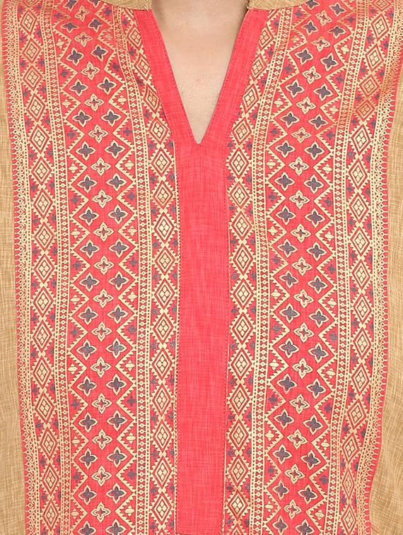 Printed yoke kurta with palazzo set - 15737620 - Zoom Image - 4