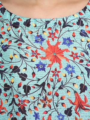 Printed kalidaar kurta with pant set - 15737622 - Standard Image - 4