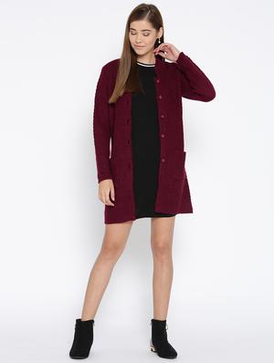 pocket detail woolen cardigan - 15737790 - Standard Image - 4