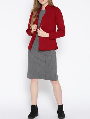 red woolen cardigan - 15737792 - Standard Image - 4
