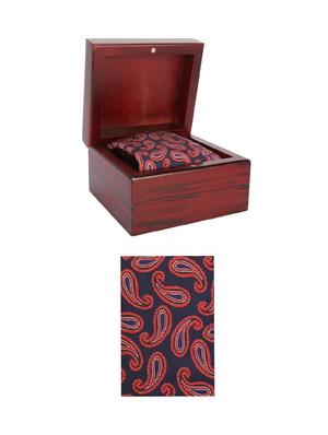 red cotton tie with pocketsquare - 15737820 - Standard Image - 4