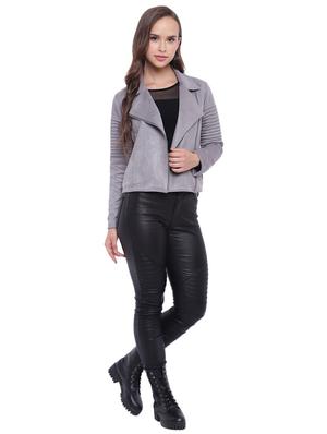 pintucked sleeve zipper detail jacket - 15737941 - Standard Image - 4