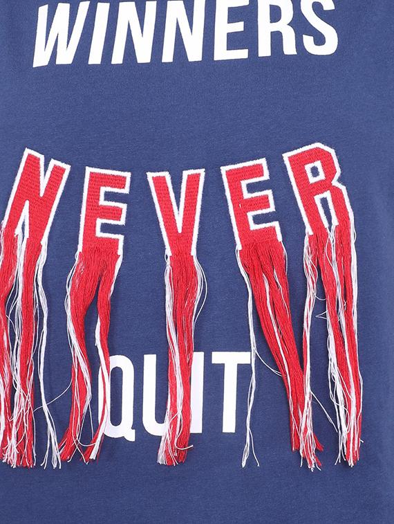 fringe detail graphic print tee - 15738151 - Zoom Image - 4