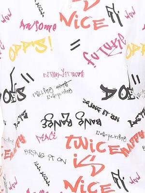quirky text zipper detail tee - 15738154 - Standard Image - 4