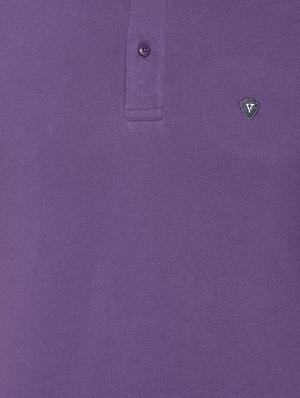 purple cotton polo t-shirt - 15738157 - Standard Image - 4