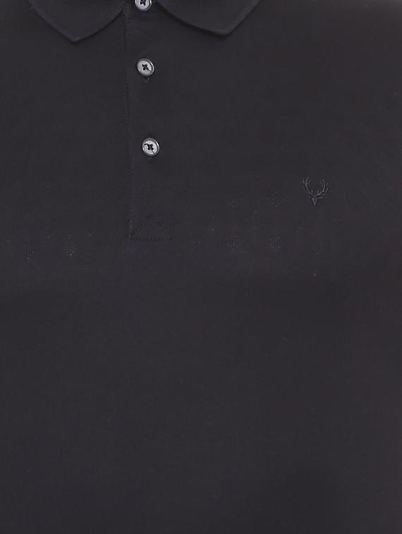 black cotton polo t-shirt - 15738163 - Zoom Image - 4