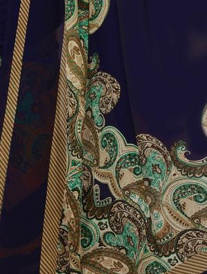 paisley printed saree with blouse - 15738171 - Standard Image - 4