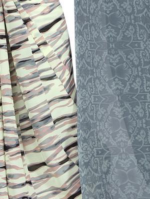 half & half printed saree with blouse - 15738173 - Standard Image - 4