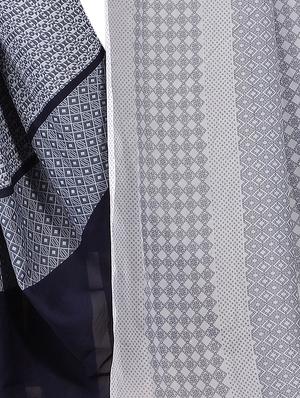 geometrical half & half saree with blouse - 15738175 - Standard Image - 4