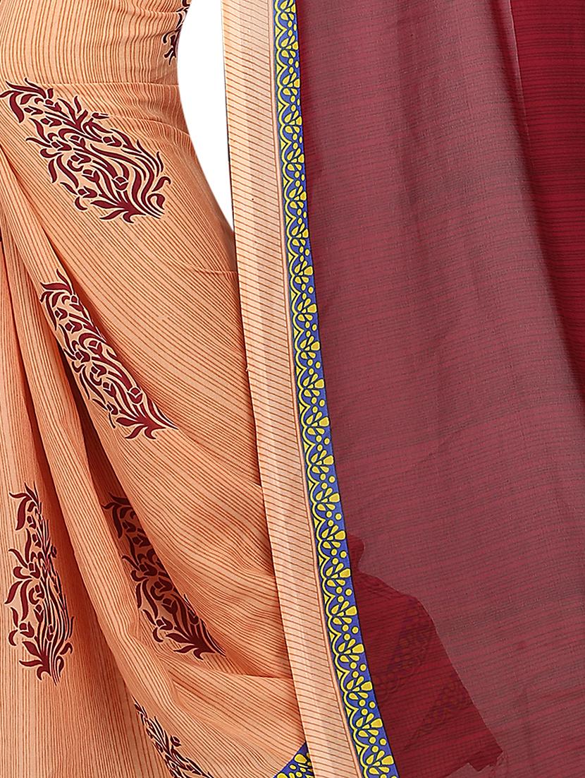 floral half & half saree with blouse - 15738182 - Zoom Image - 4